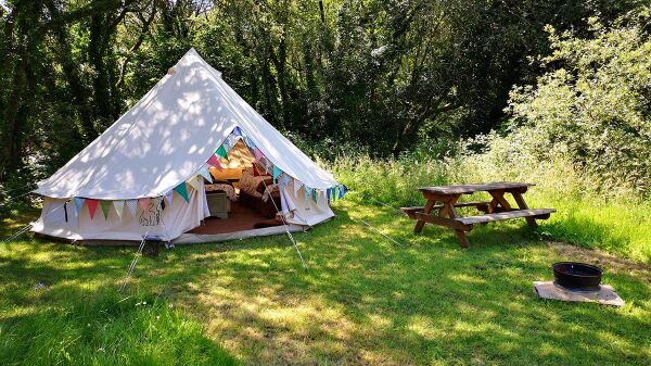 Cynefin Eco Camping campsite in Pembrey, Carmarthenshire