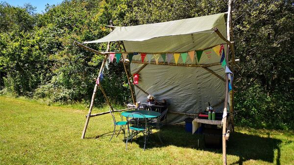 Cynefin Eco Camping campsite in Pembrey, Carmarthenshire