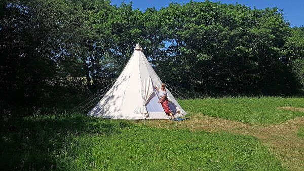 Cynefin Eco Camping campsite in Pembrey, Carmarthenshire