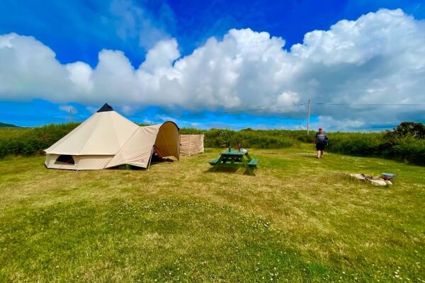 Dunes At Whitesands campsite in St Davids, Pembrokeshire