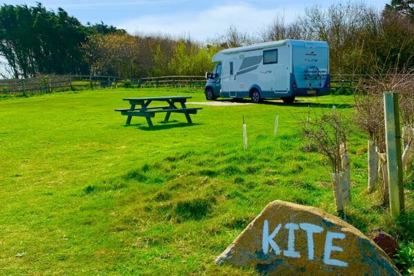 Dunes At Whitesands campsite in St Davids, Pembrokeshire