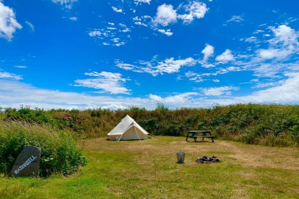 Dunes At Whitesands campsite in St Davids, Pembrokeshire
