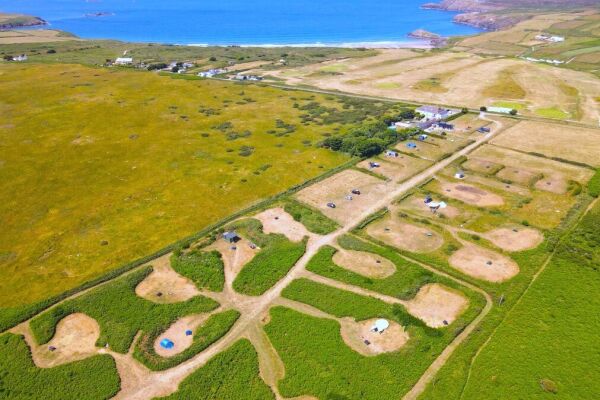 Dunes At Whitesands campsite in St Davids, Pembrokeshire