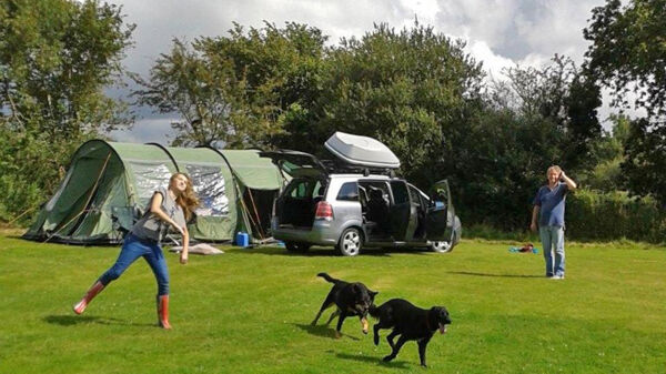 Cwrt Hen campsite in Newcastle Emlyn, Ceredigion