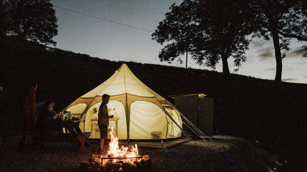 Ty Llewelyn Camping campsite in Llanidloes, Powys