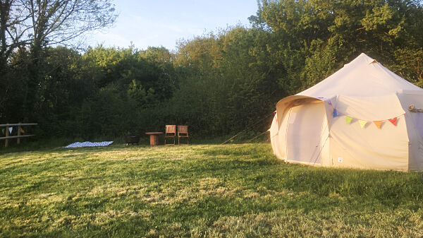 Lower Marlpits Farm campsite in Exeter, Devon