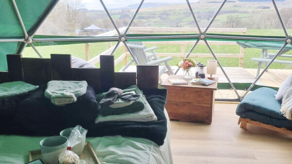 Aber Glamping campsite in Brecon, Powys