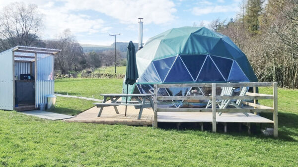 Aber Glamping campsite in Brecon, Powys