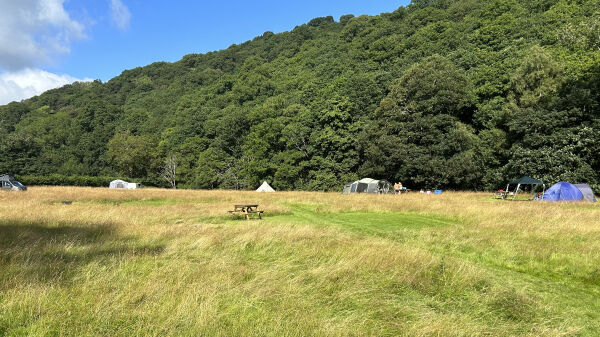 Dolwen Riverside Camping campsite in Denbigh, Denbighshire