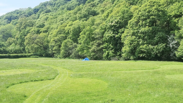 Dolwen Riverside Camping campsite in Denbigh, Denbighshire