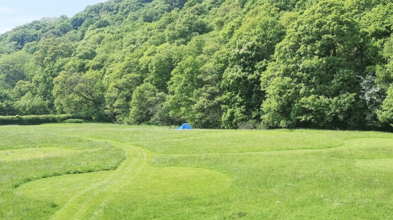 Dolwen Riverside Camping campsite in Denbigh, Denbighshire