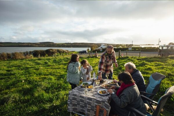 The Old Point House campsite in Angle, Pembrokeshire