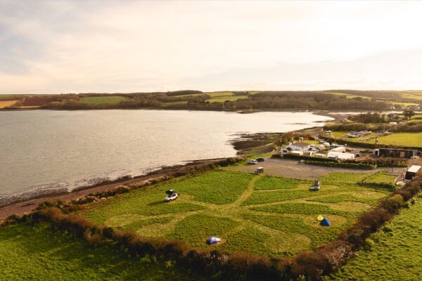 The Old Point House campsite in Angle, Pembrokeshire